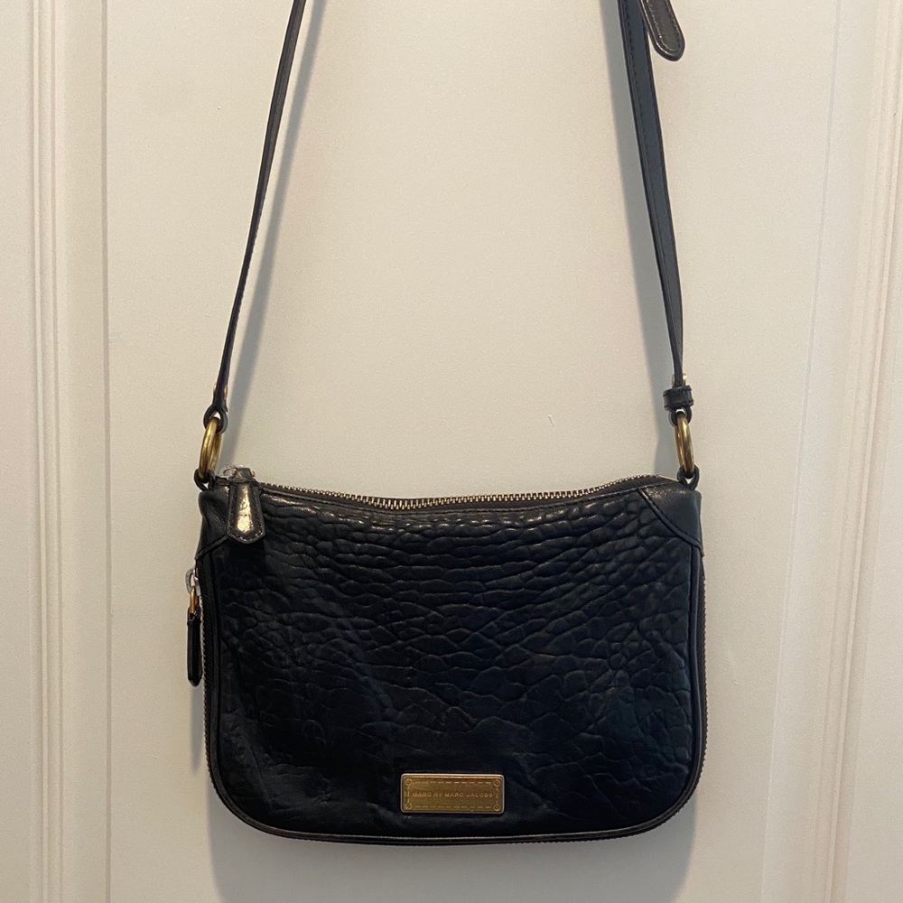Marc Jacobs Black Leather Crossbody Purse